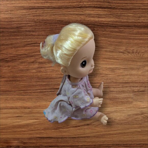 Baby Alive Doll Blonde Hair W/ Accessories Diapers Bottle Dress Pretend Play Toy - Picture 2 of 8